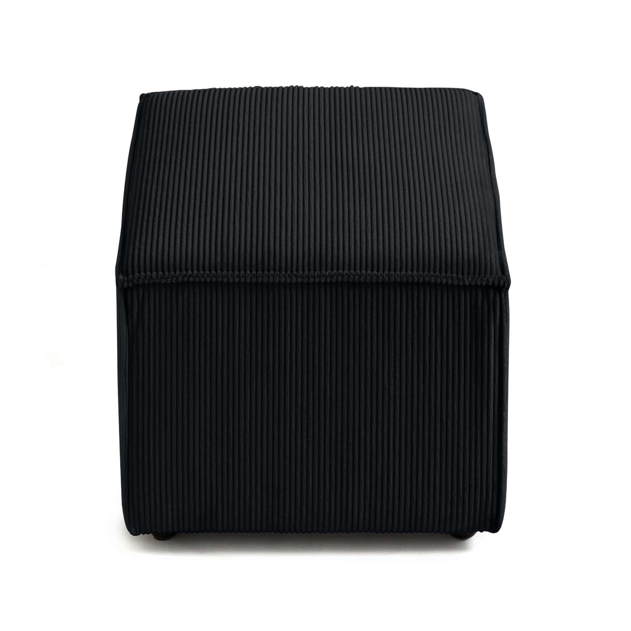 Voir la diapositive 3 : BEST MOBILIER Arty - pouf d'appoint - en velours côtelé