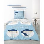 Les Ateliers du Linge Parure Housse De Couette 2pcs 140x200cm 100%coton Classique 47fils Blogueur
