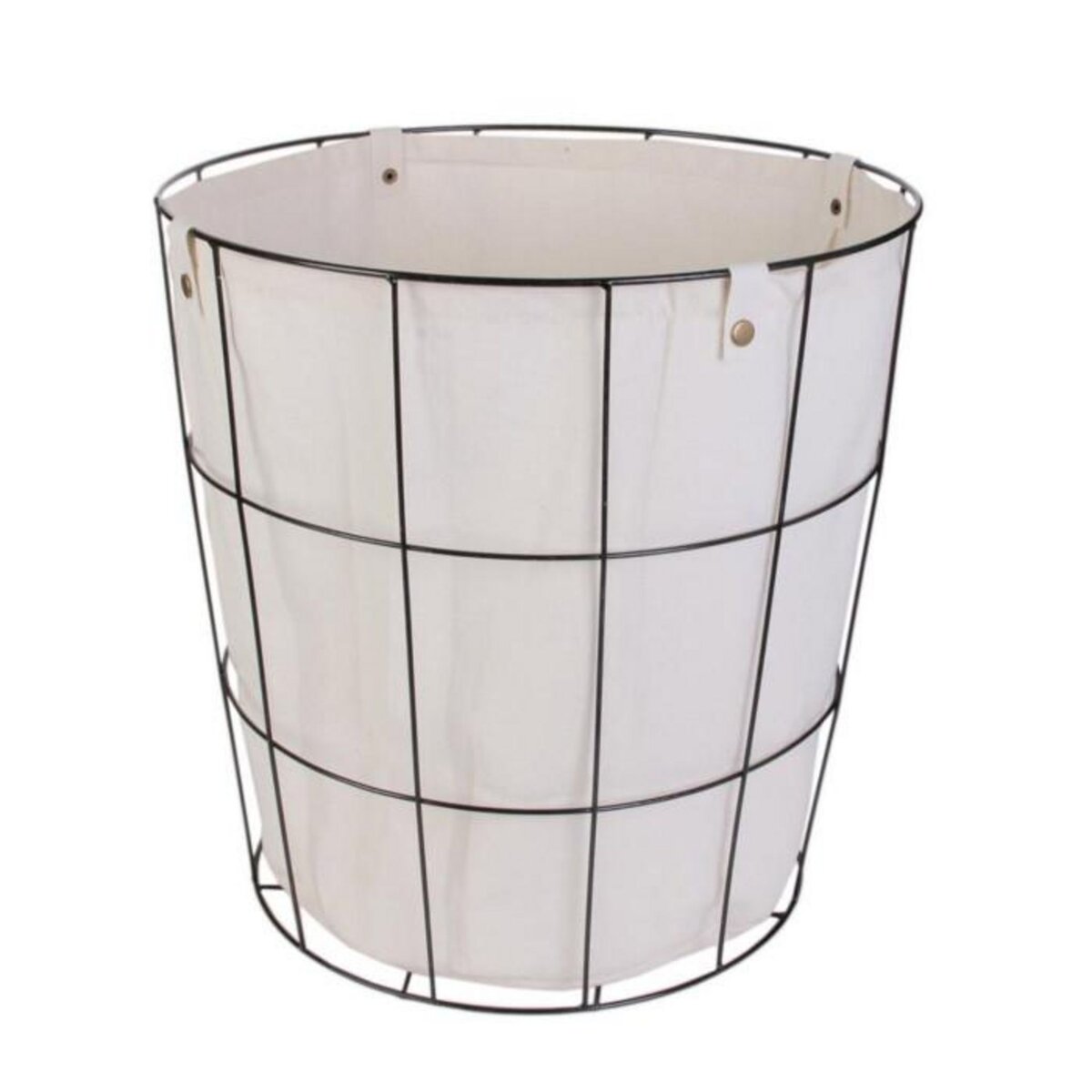 Paris Prix Panier de Rangement Rond  Filaire  40cm Noir