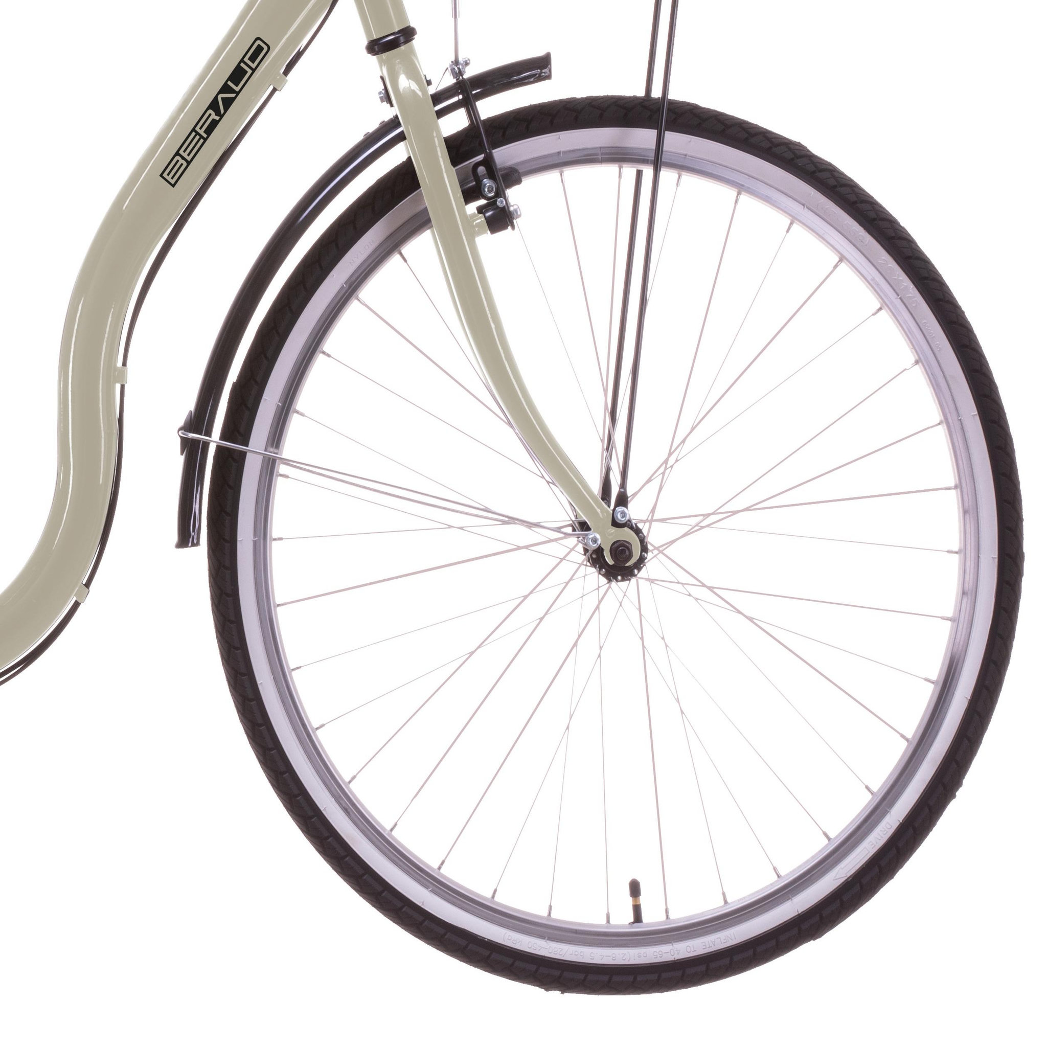 Voir la diapositive 4 : Vélo Ville 26'' City - 6 Vitesses - poignée tournante - dérailleur Shimano T21 - cadre emjambement bas - équipement City complet