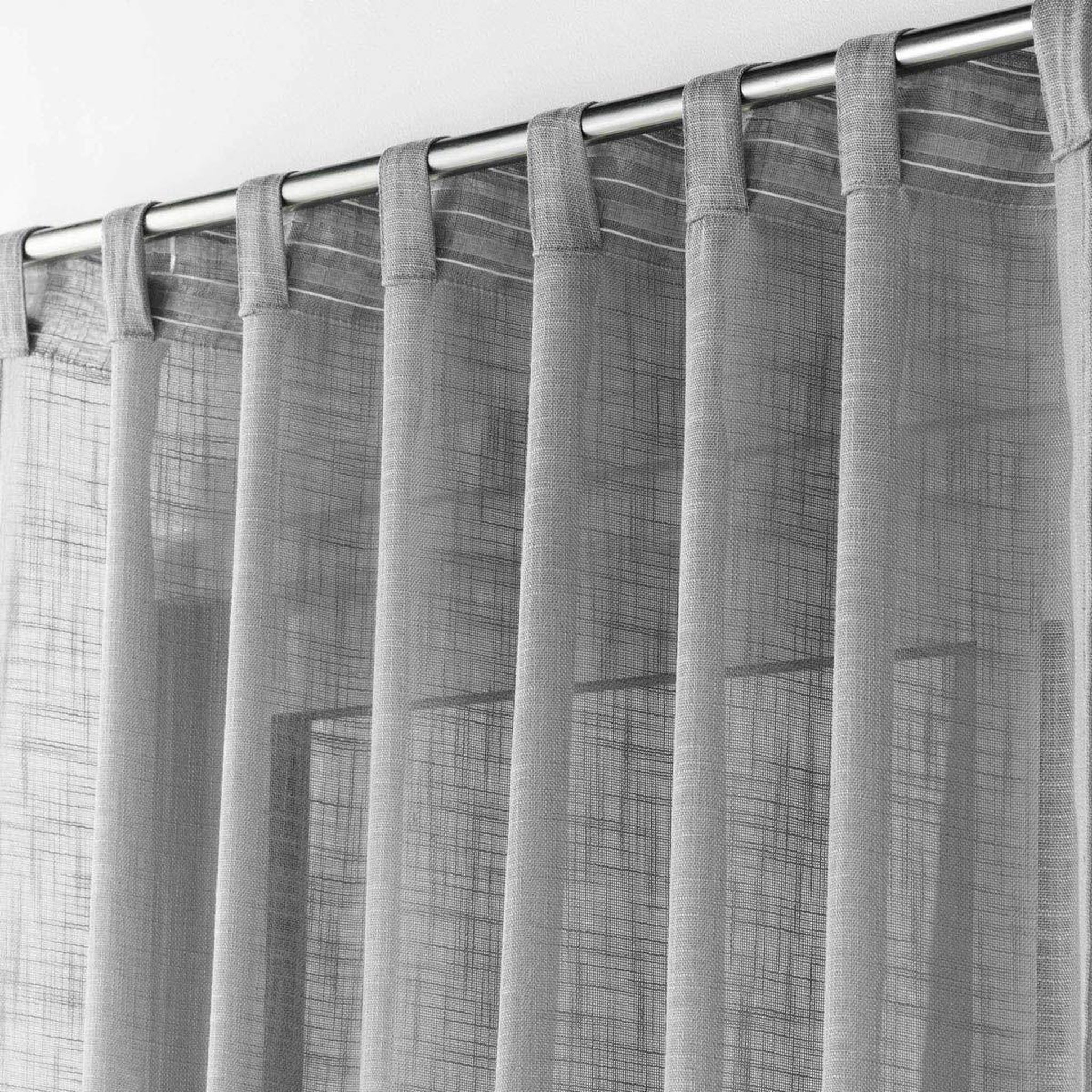 Voir la diapositive 2 : Douceur d'Intérieur Rideau voilage à passants  haltona  140x240cm gris