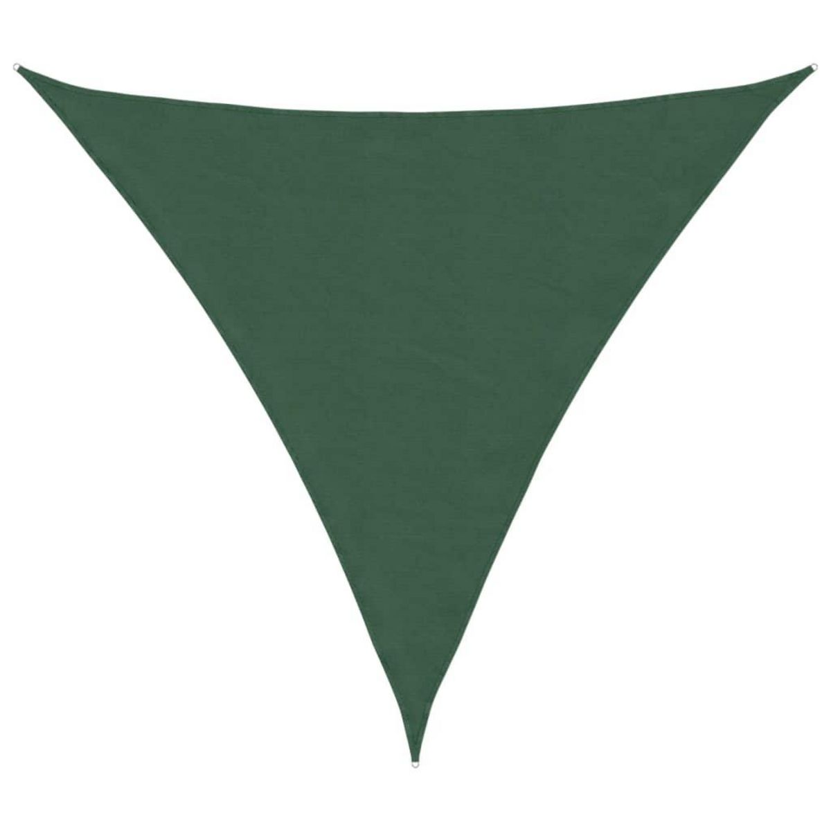 VIDAXL Voile parasol tissu oxford triangulaire 4x4x4 m vert fonce