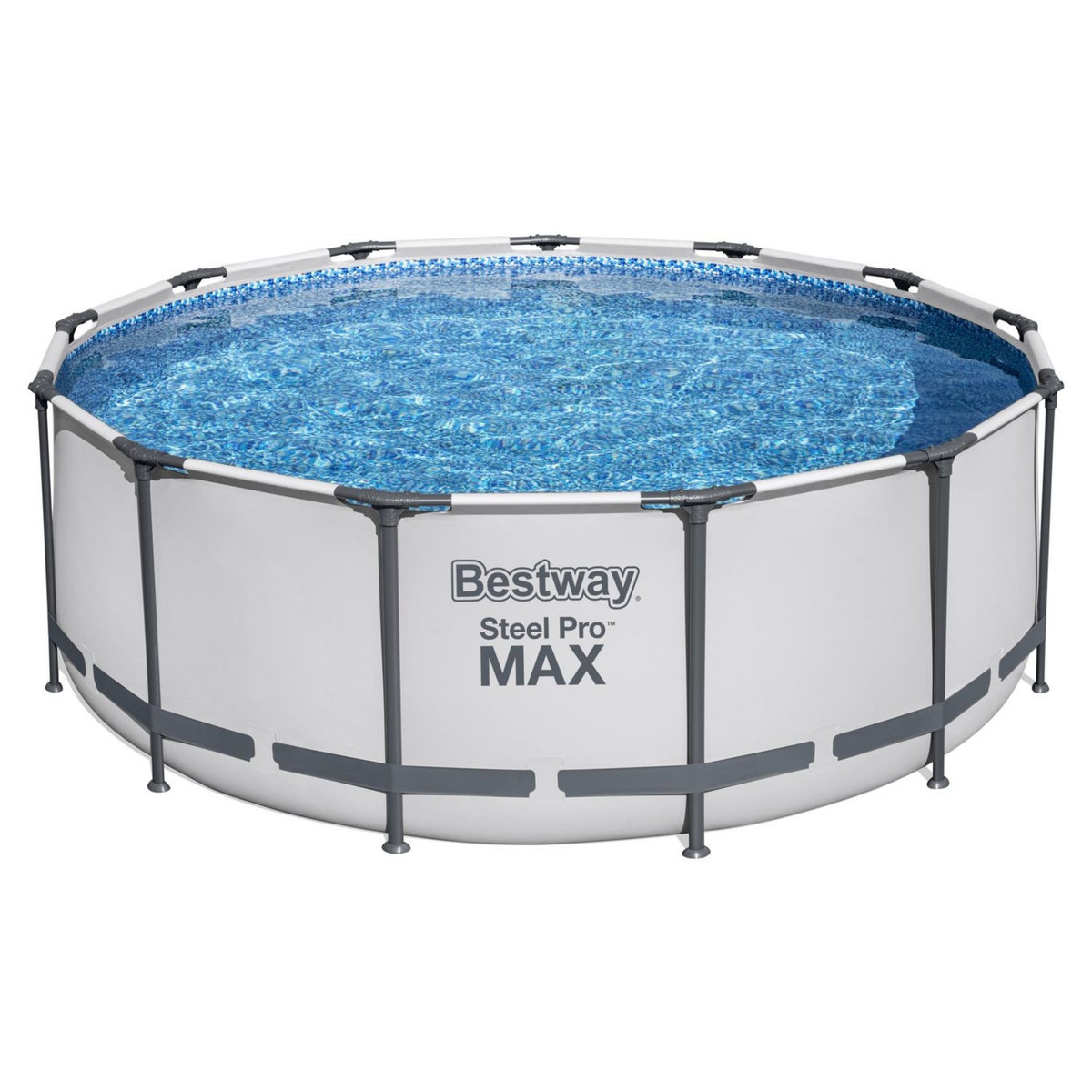 BESTWAY Piscine tubulaire ronde - Blanche - 3,96 x 1,22 m - Steel Pro Max™