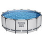 Voir la diapositive 4 : BESTWAY Piscine tubulaire ronde - Blanche - 3,96 x 1,22 m - Steel Pro Max™