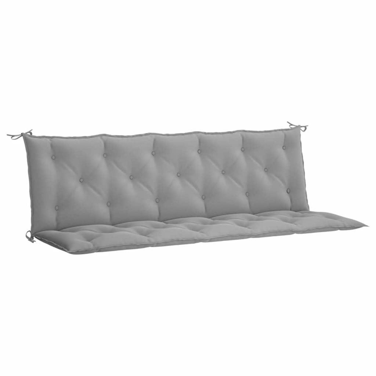 VIDAXL Coussin de banc de jardin gris 180x(50+50)x7 cm tissu oxford
