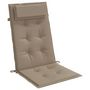 Voir la diapositive 5 : VIDAXL Coussins de chaise a dossier haut lot de 4 taupe tissu oxford