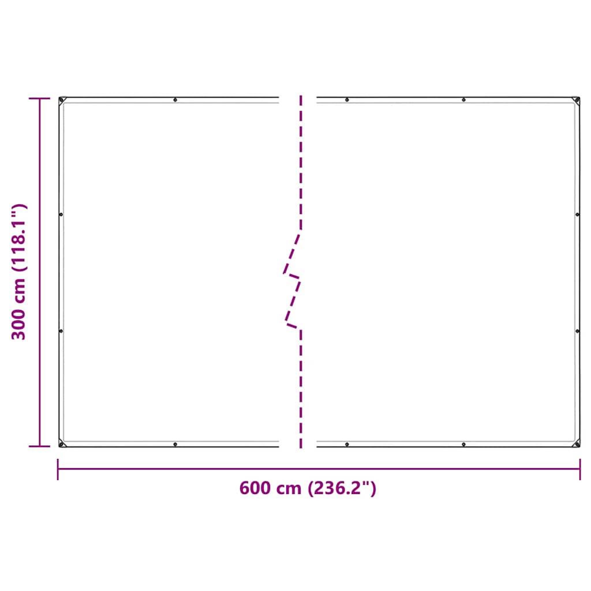 Voir la diapositive 6 : VIDAXL Couverture vegetale avec œillets 3x6 m PVC
