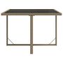 Voir la diapositive 4 : VIDAXL Table de jardin Beige 109x107x74 cm Resine tressee et verre