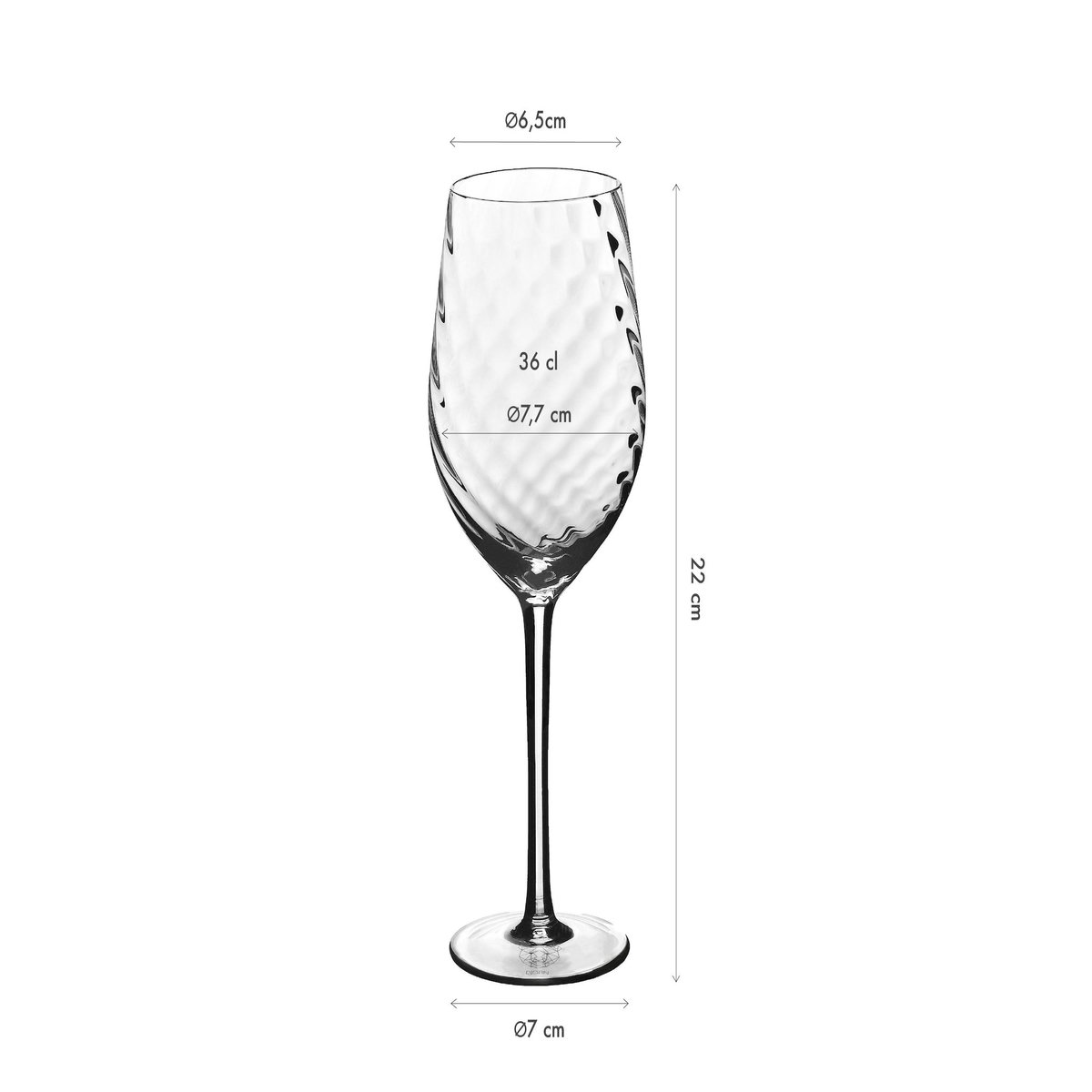 BJORN Verre à pied 36cl STEN - 6 pièces