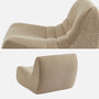Voir la diapositive 3 : SWEEEK Chauffeuse tissu effet alpaca 2 places. beige. style contemporain. L 91 x P 105 x H 72cm