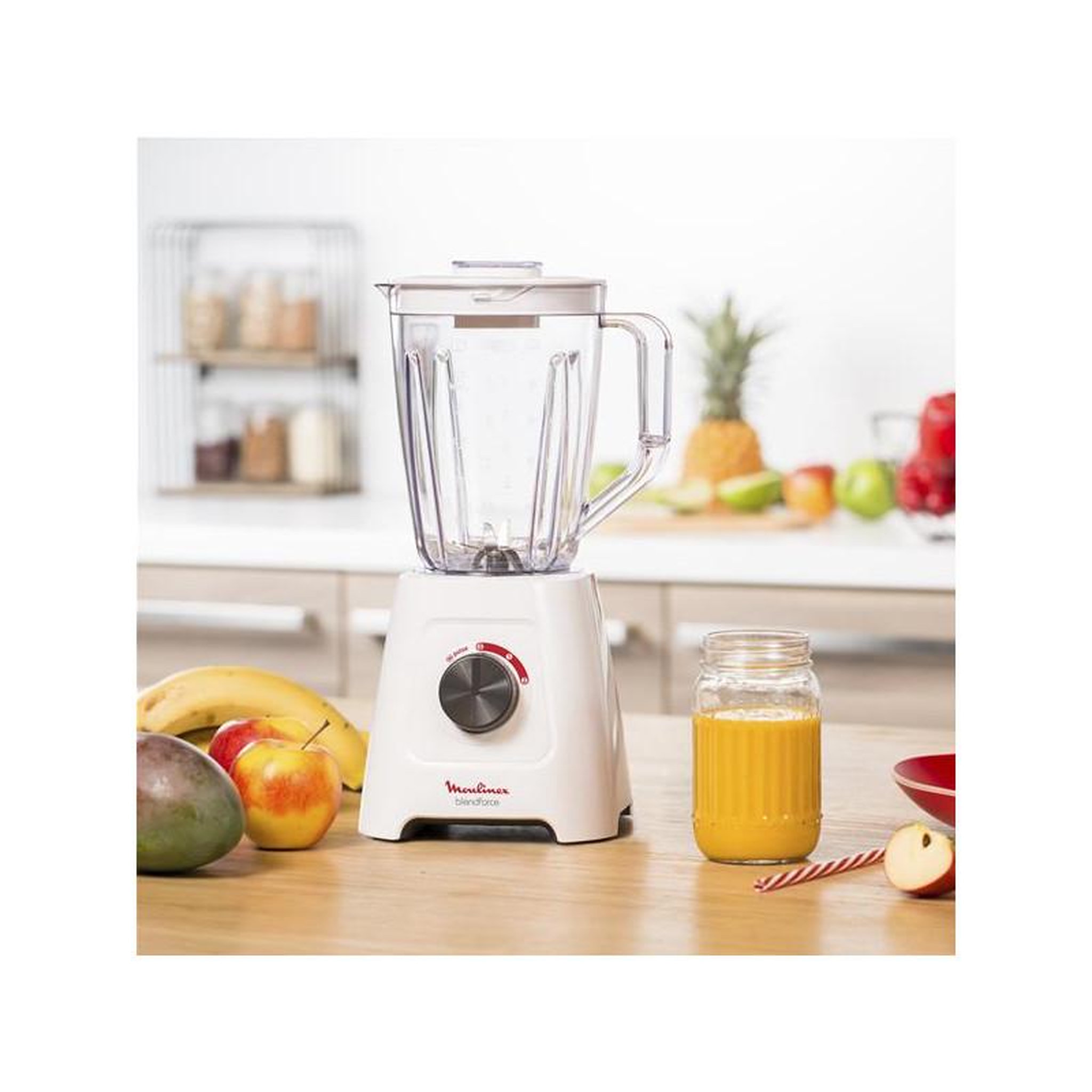 Voir la diapositive 4 : MOULINEX Blender 2l 600w blanc - LM420110