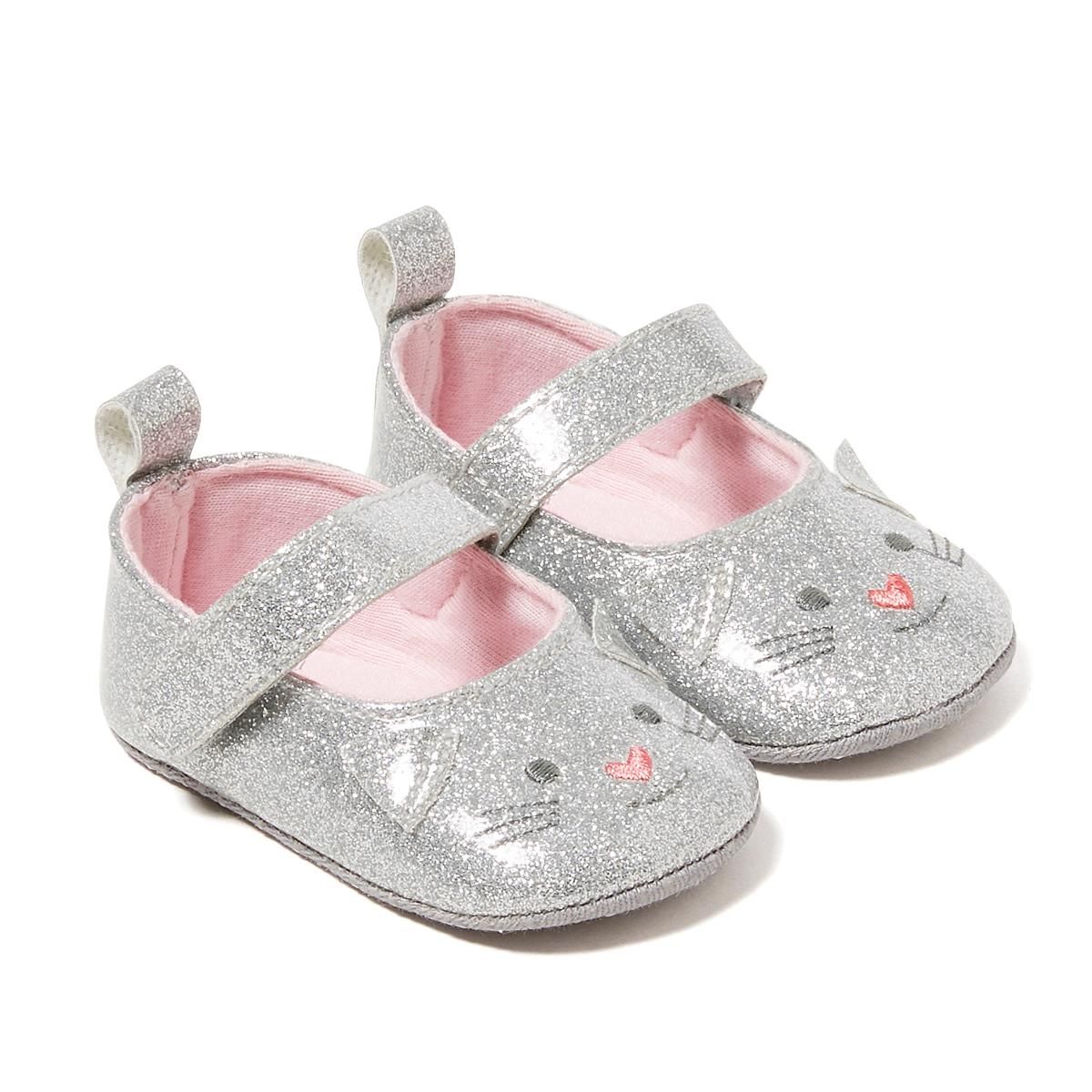 IN EXTENSO Chaussures de naissance souris bébé fille