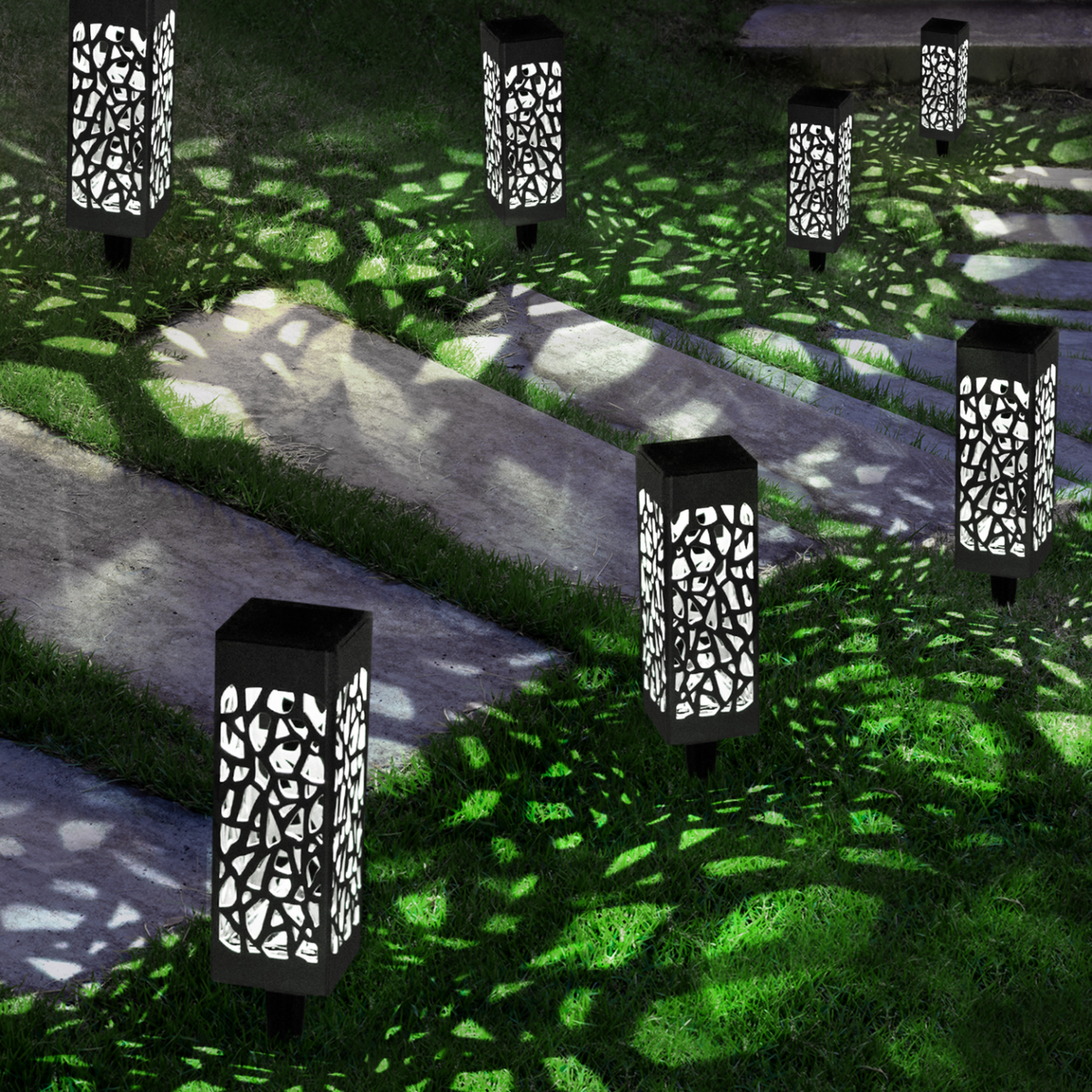 ID MARKET Lot de 10 lampes solaires extérieures MOLLY