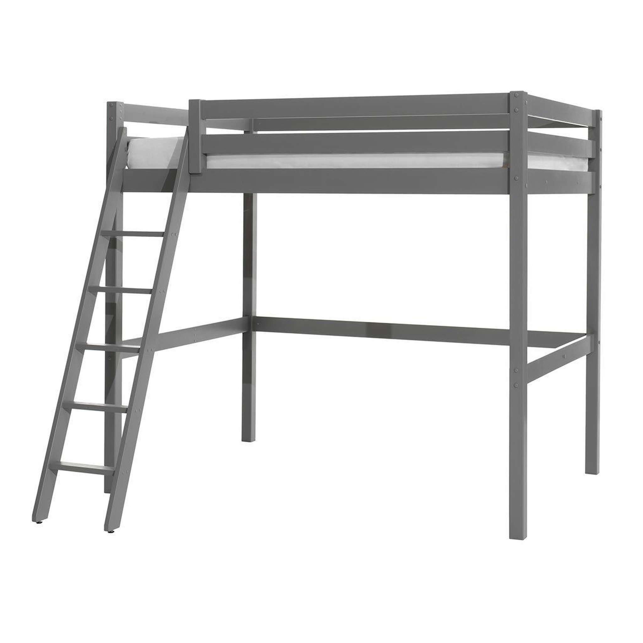 Voir la diapositive 1 : Paris Prix Lit mezzanine  pino  140x200cm gris