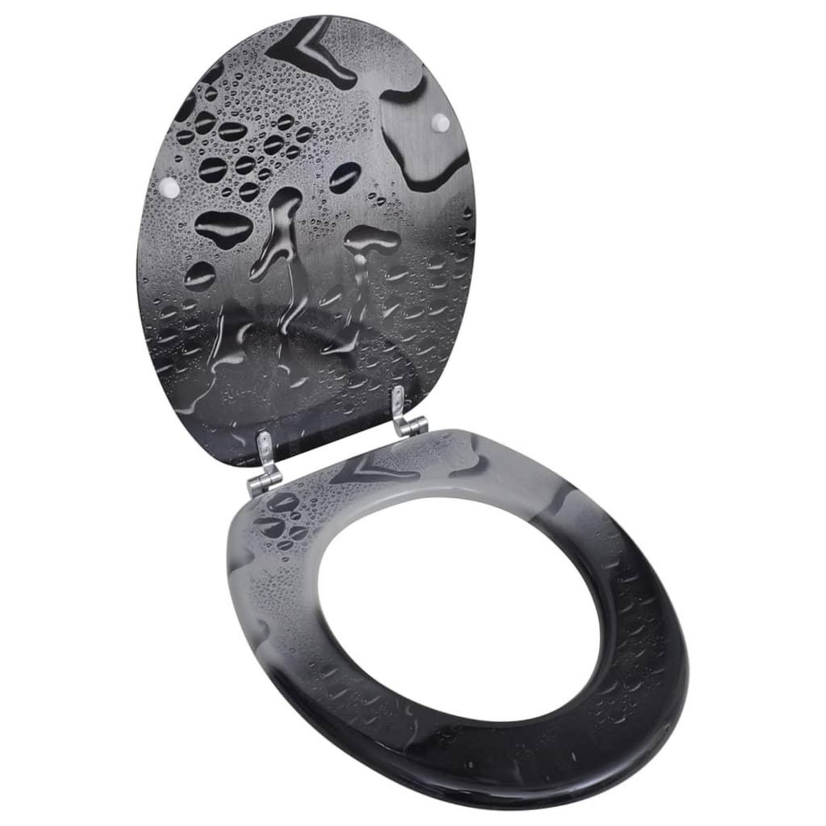 VIDAXL Abatant de WC avec couvercle design goutte d'eau