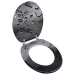 VIDAXL Abatant de WC avec couvercle design goutte d'eau