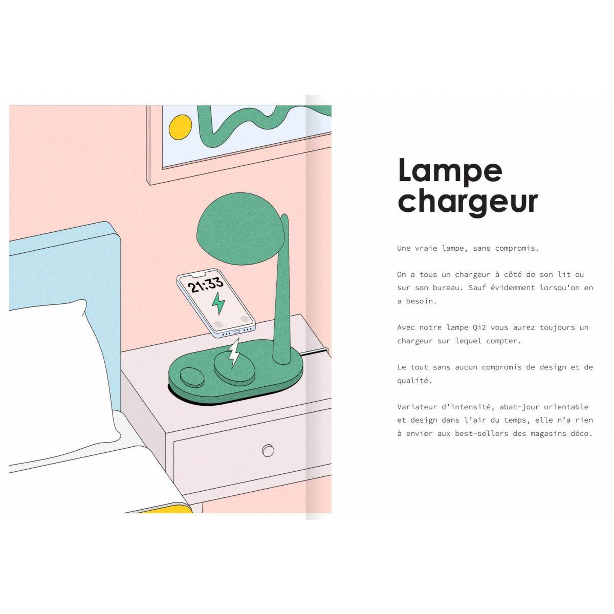 Voir la diapositive 4 : CASYX Chargeur charge rapide qi2  30 w vert