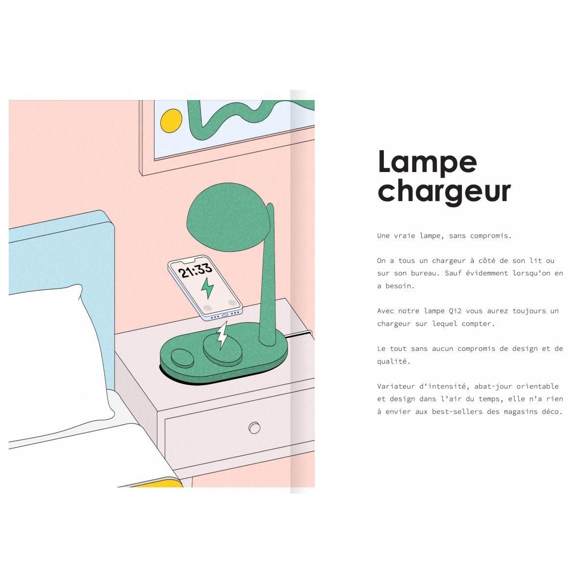 CASYX Chargeur Charge rapide Qi2  30 W vert