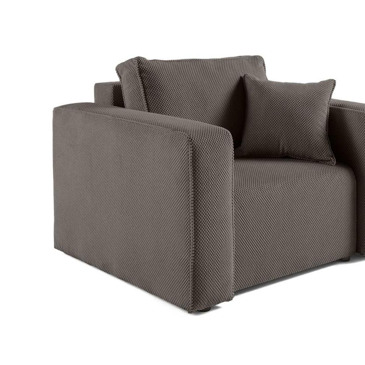 BEST MOBILIER Topaze - fauteuil - en velours texturé