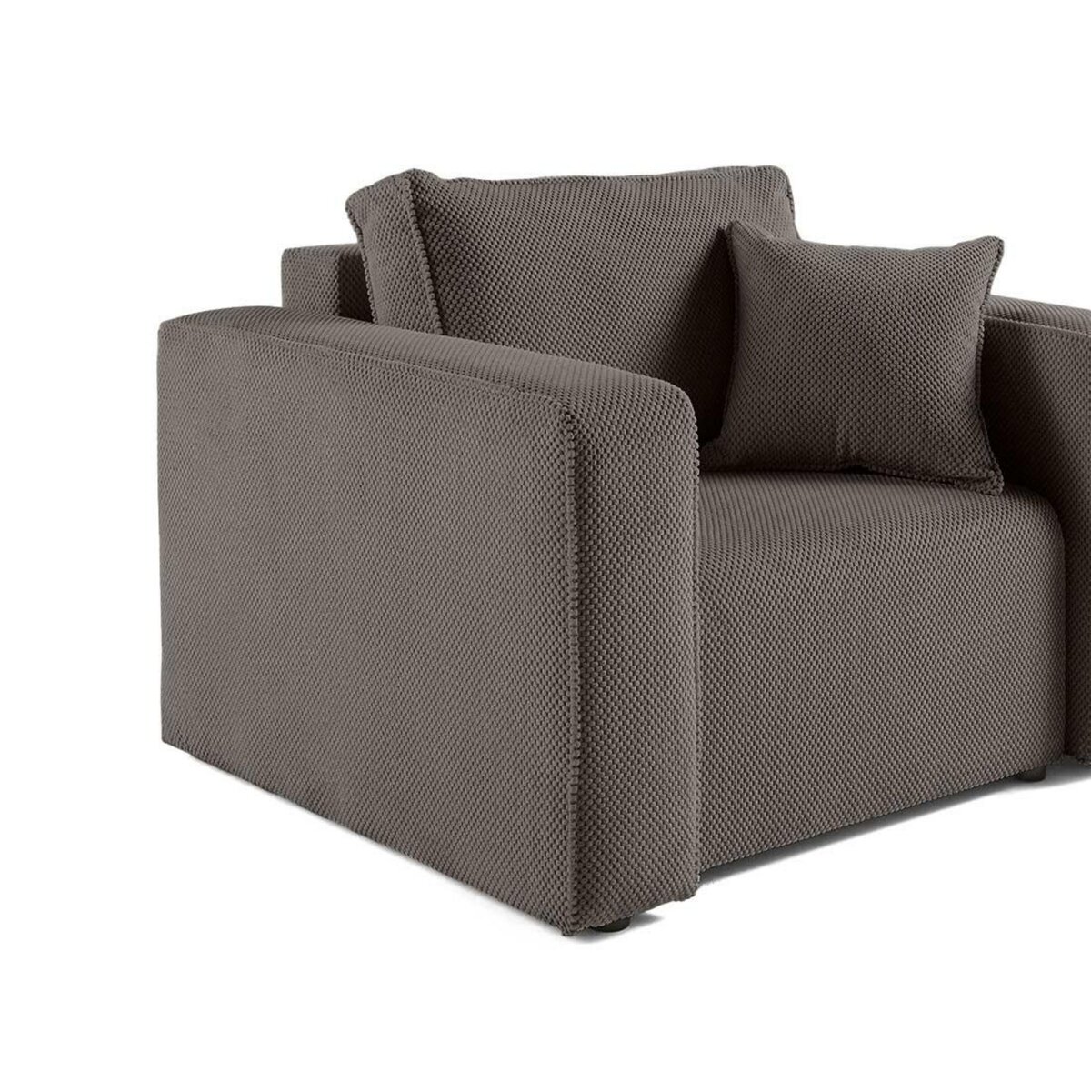 BEST MOBILIER Topaze - fauteuil - en velours texturé