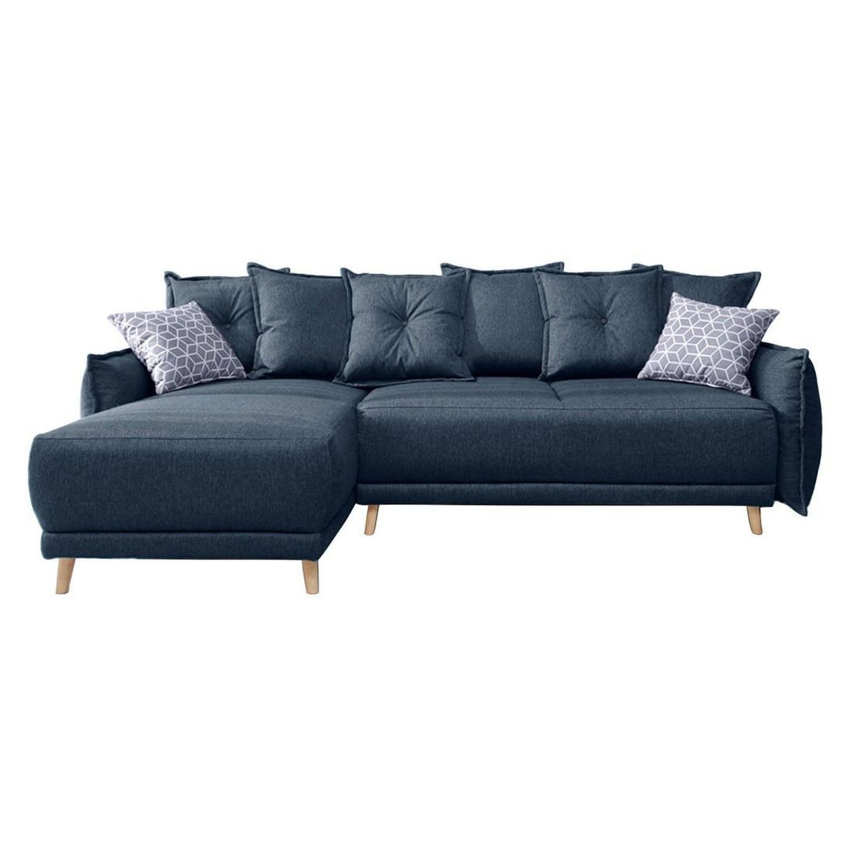 BEST MOBILIER Lena - canapé d'angle réversible convertible - 4 places - style scandinave