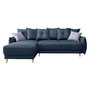 Voir la diapositive 6 : BEST MOBILIER Lena - canapé d'angle réversible convertible - 4 places - style scandinave