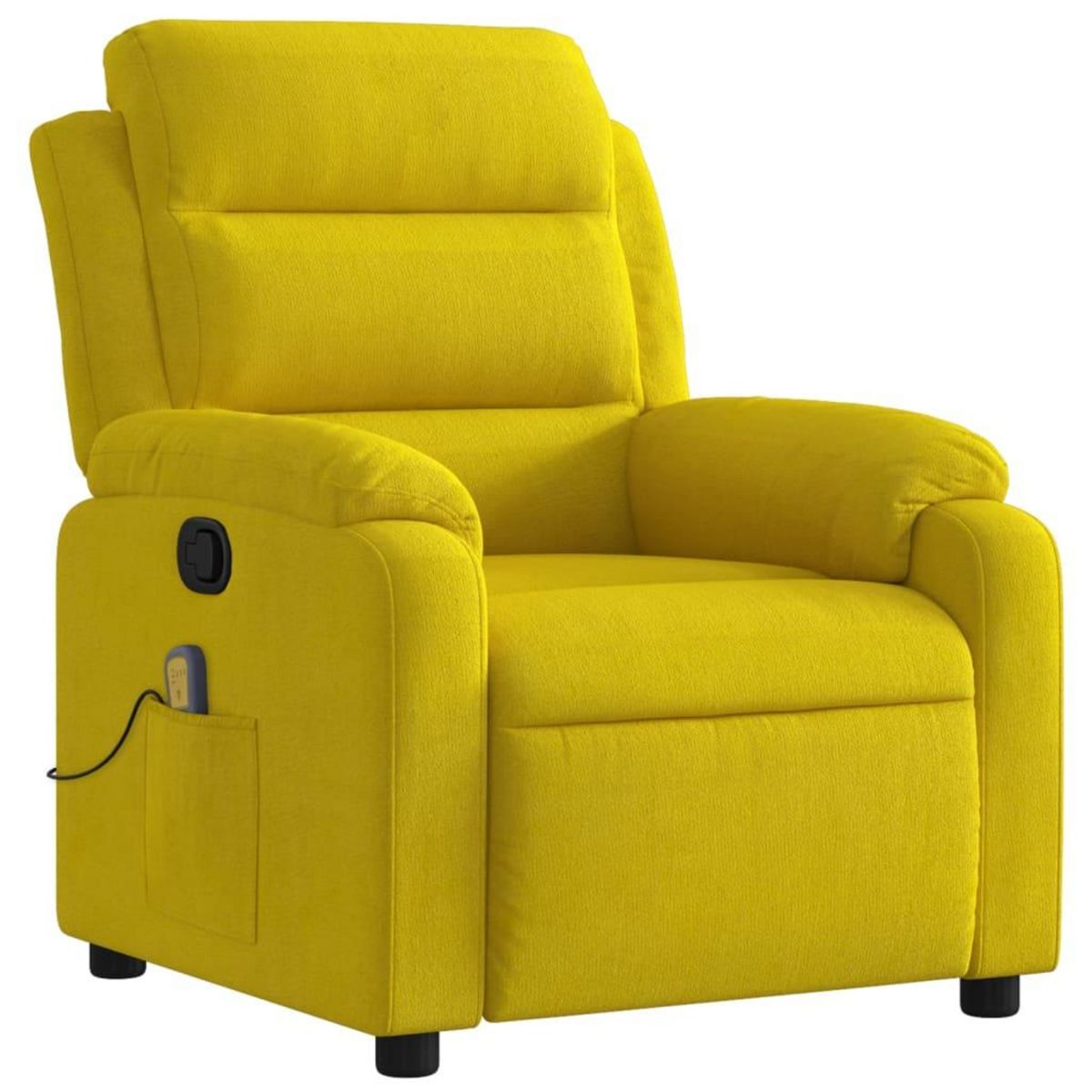 VIDAXL Fauteuil de massage inclinable jaune velours