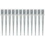 Voir la diapositive 1 : VIDAXL Piquets au sol 12 pcs Argente 8x8x76 cm Acier galvanise