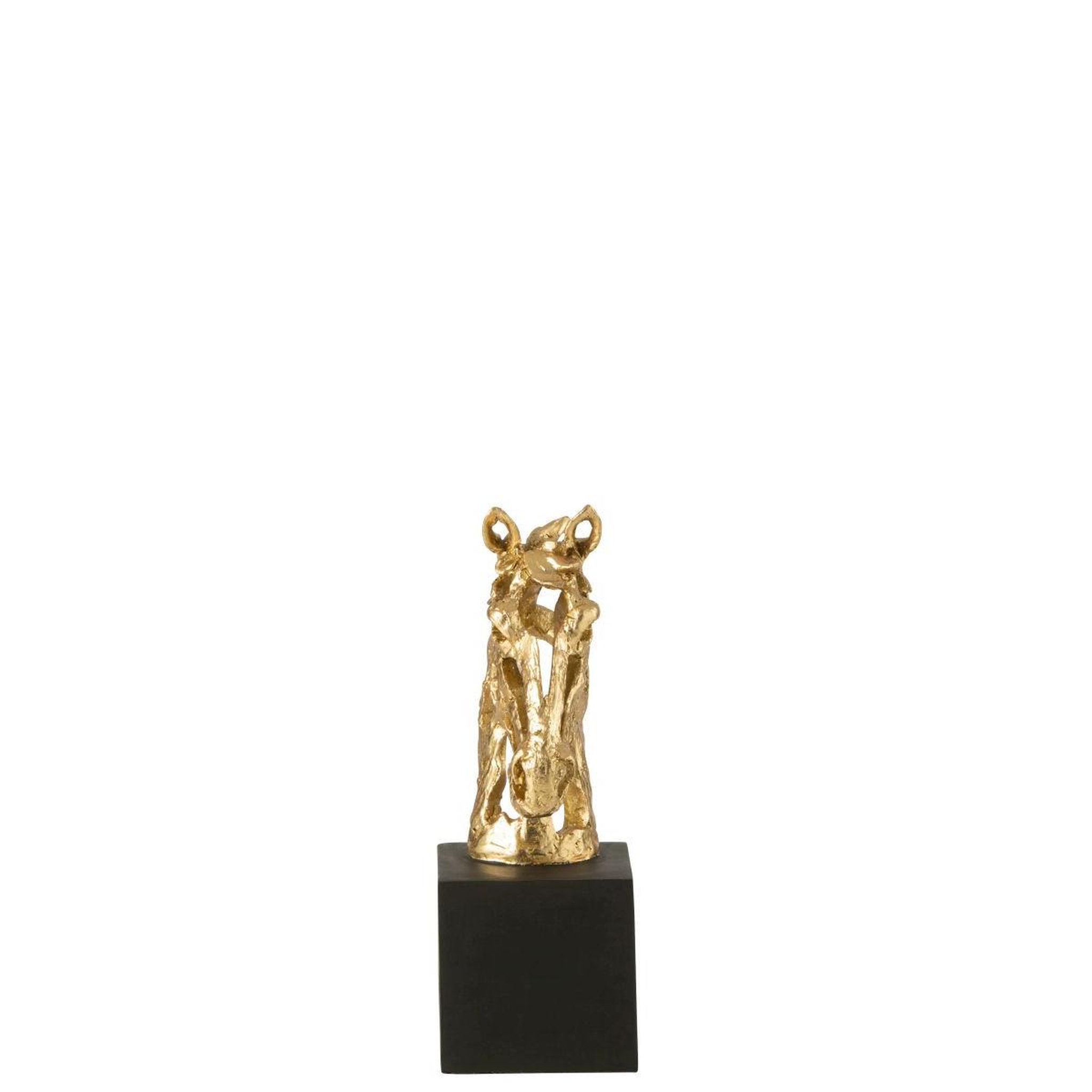Voir la diapositive 2 : J-LINE Tête de cheval ajourée sur socle  hollywood  26cm doré