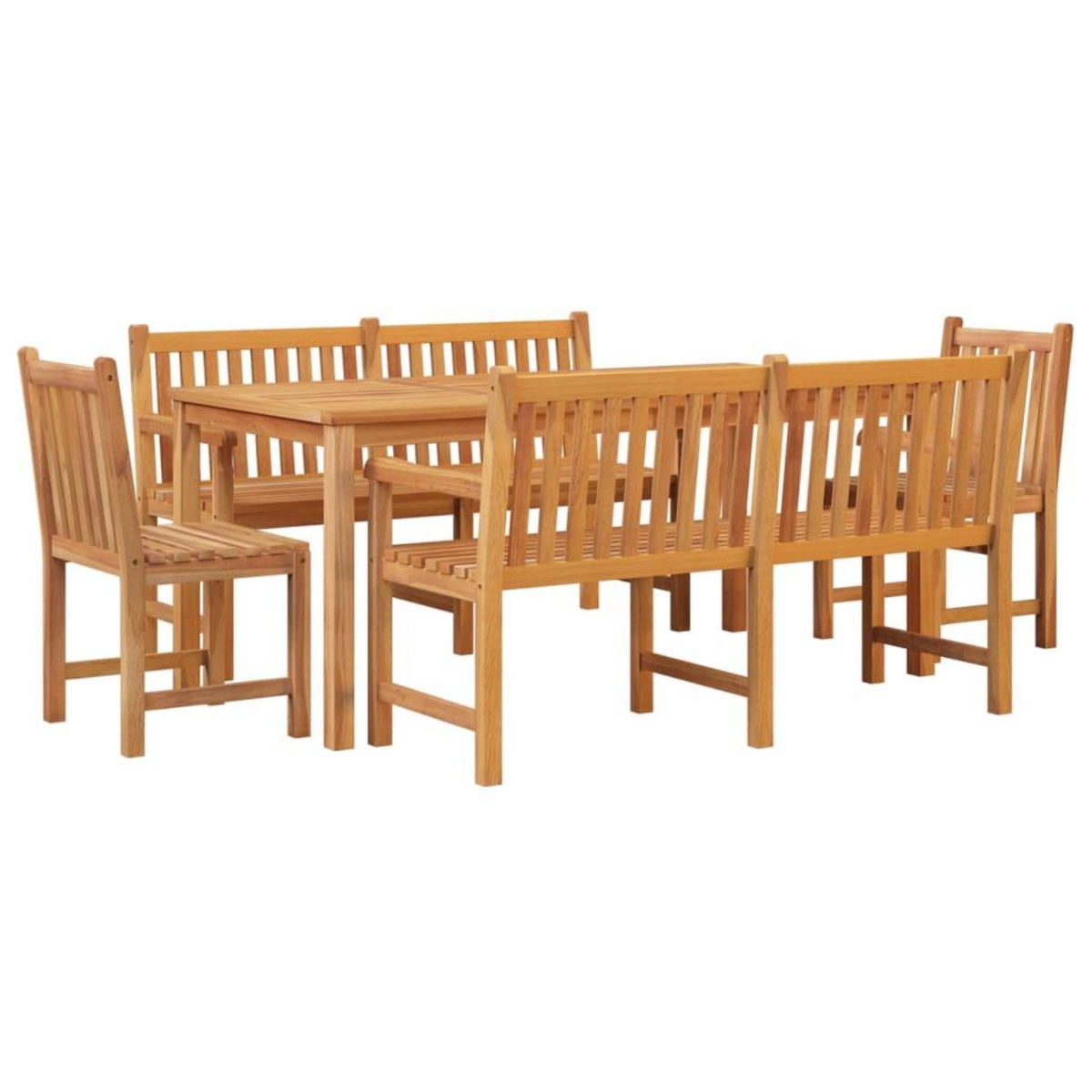 VIDAXL Ensemble a manger de jardin 5pcs Bois de teck massif