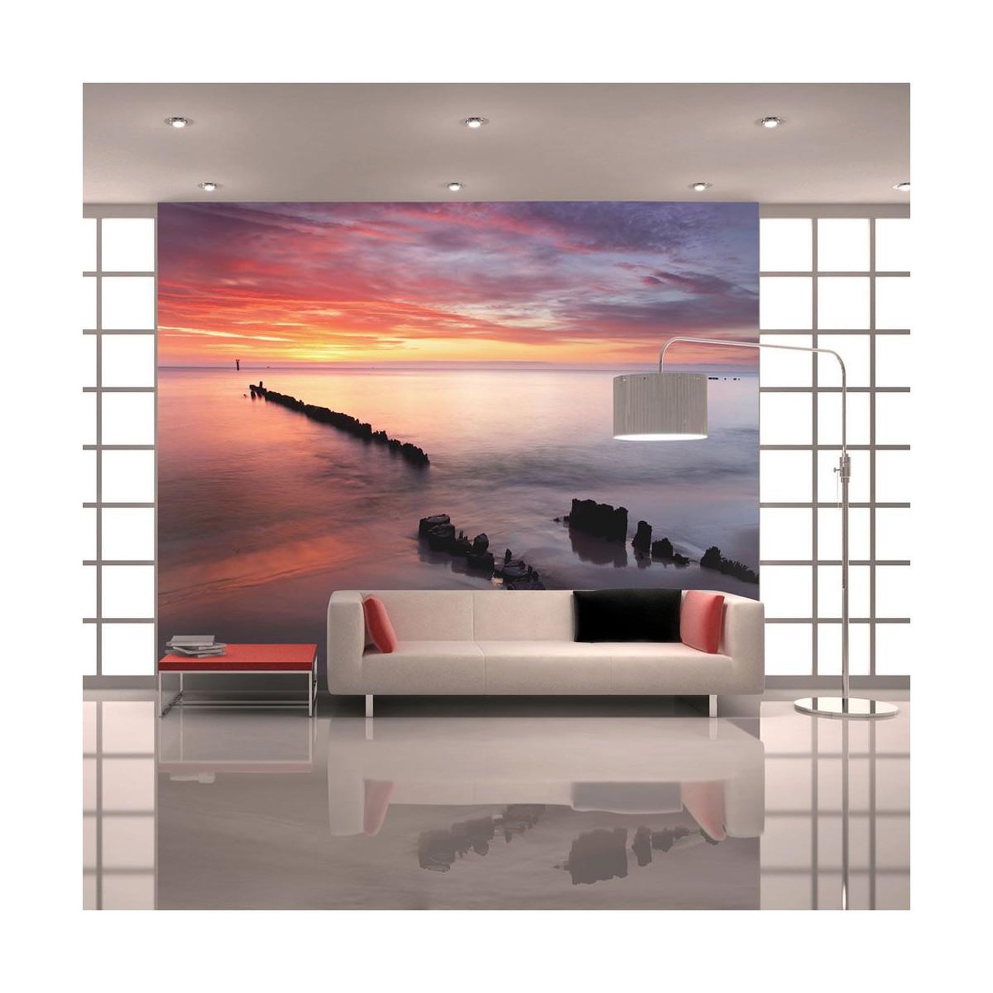 Paris Prix Papier peint  lever du soleil sur la mer baltique ii  450x270cm