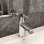 VIDAXL Robinet de lavabo de salle de bain Finition chromee 130x176 mm