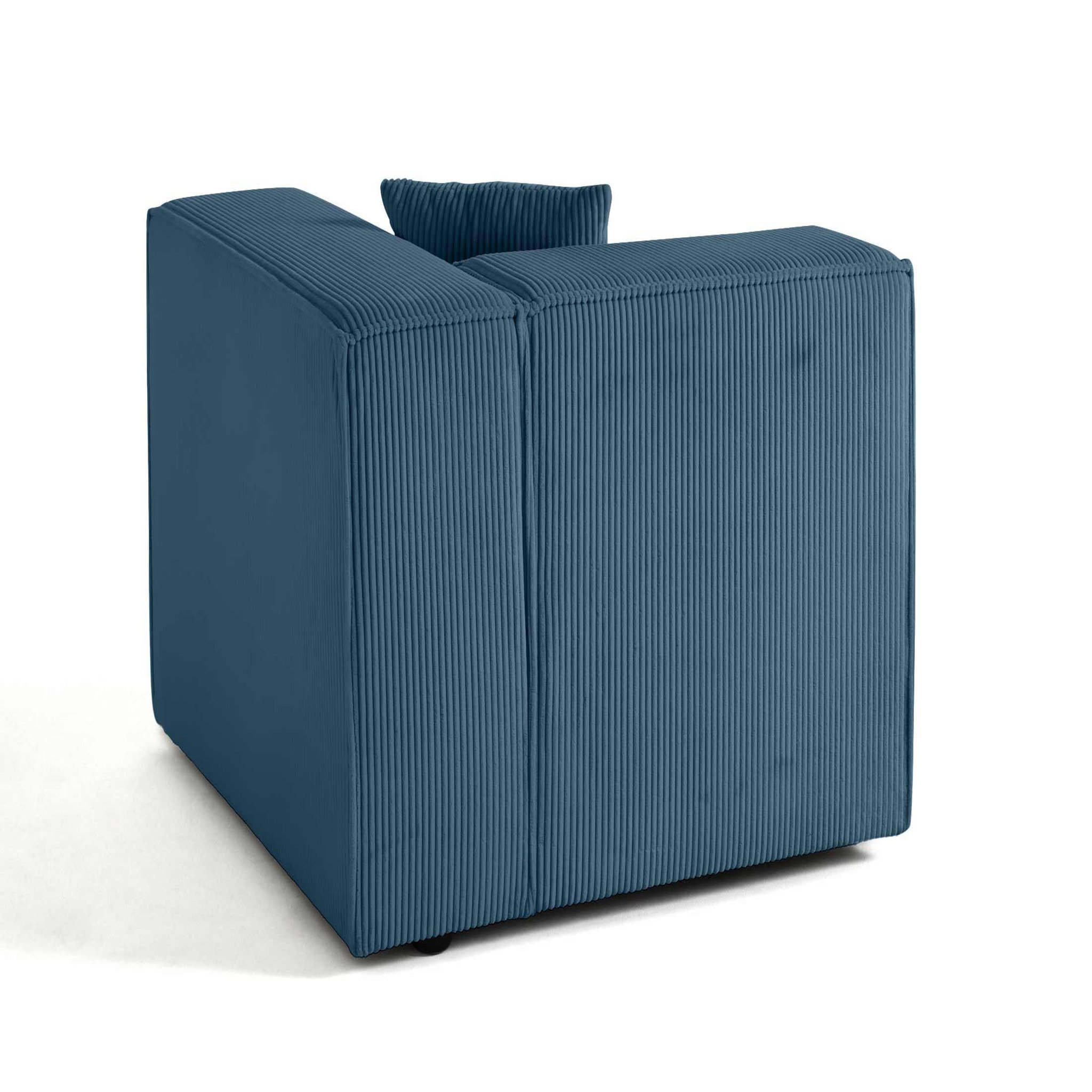 Voir la diapositive 3 : LISA DESIGN Arty - module d'assise droit - en velours côtelé