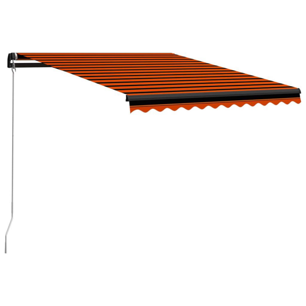 VIDAXL Auvent manuel retractable 350x250 cm Orange et marron