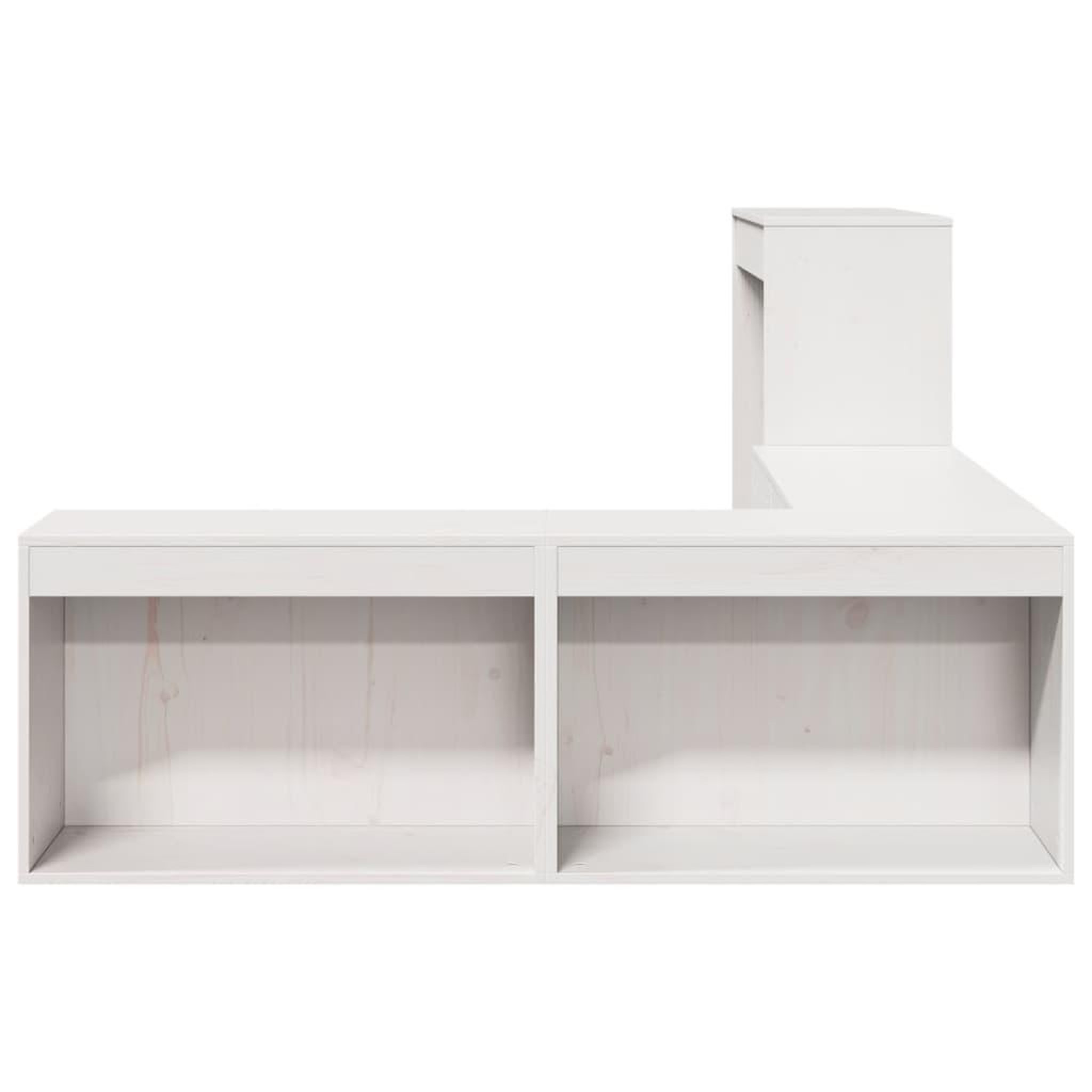 Voir la diapositive 5 : VIDAXL Table de chevet avec bureau blanc bois de pin massif
