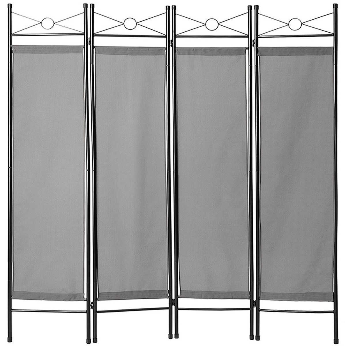 tectake Paravent modulable en 2, 3 ou 4 parties gris