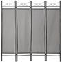 Voir la diapositive 1 : tectake Paravent modulable en 2, 3 ou 4 parties gris
