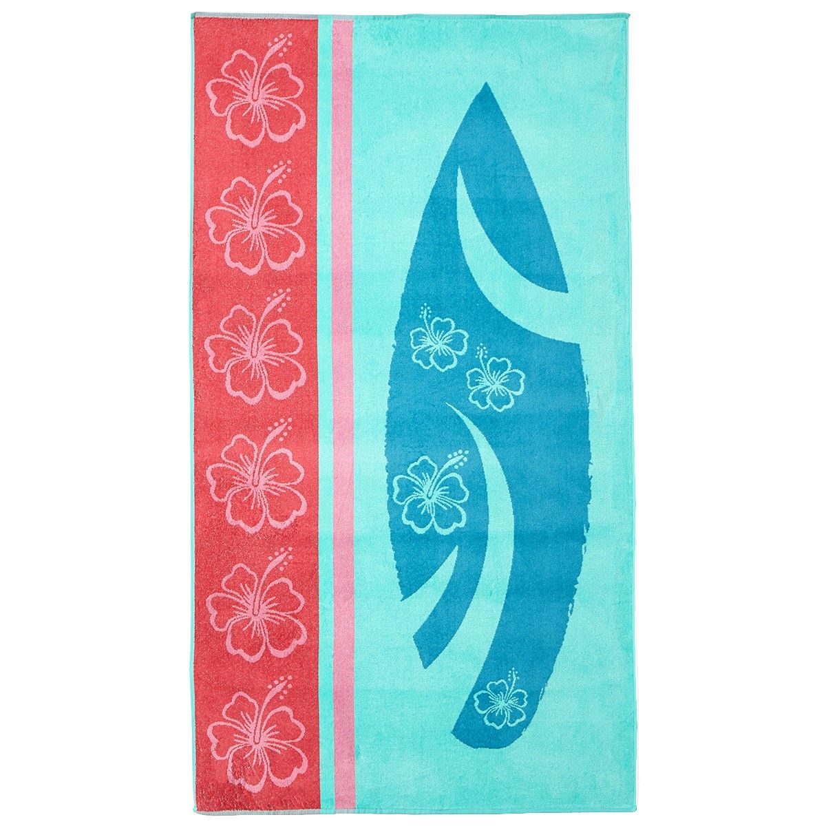 ACTUEL Serviette de plage coton SURF BLEU