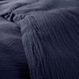 Voir la diapositive 2 : COTON PUR Parure de draps 4 pièces  Noah  Gaze de Coton pour lit 2 Places 160 cm