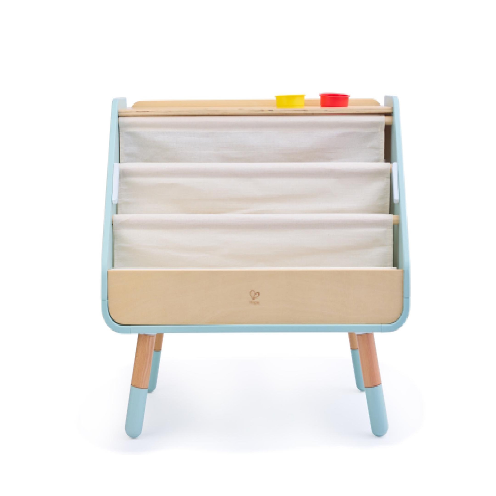 Voir la diapositive 3 : Hape Bibliothèque/tableau à dessin 2 en 1 en bois play furniture