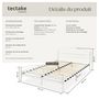 Voir la diapositive 6 : tectake Lit design moderne avec sommier avec Cadre en Acier solide blanc/blanc