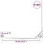 Voir la diapositive 6 : VIDAXL Bache 650 g / m^2 4 x 5 m Blanc