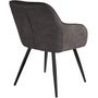 Voir la diapositive 3 : tectake Ensemble 6 chaises cuir synthétique revêtement tissu gris foncé-noir
