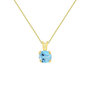 Voir la diapositive 1 : L'ATELIER D'AZUR Collier - Pendentif Or Jaune Topaze Bleue Ronde - Femme