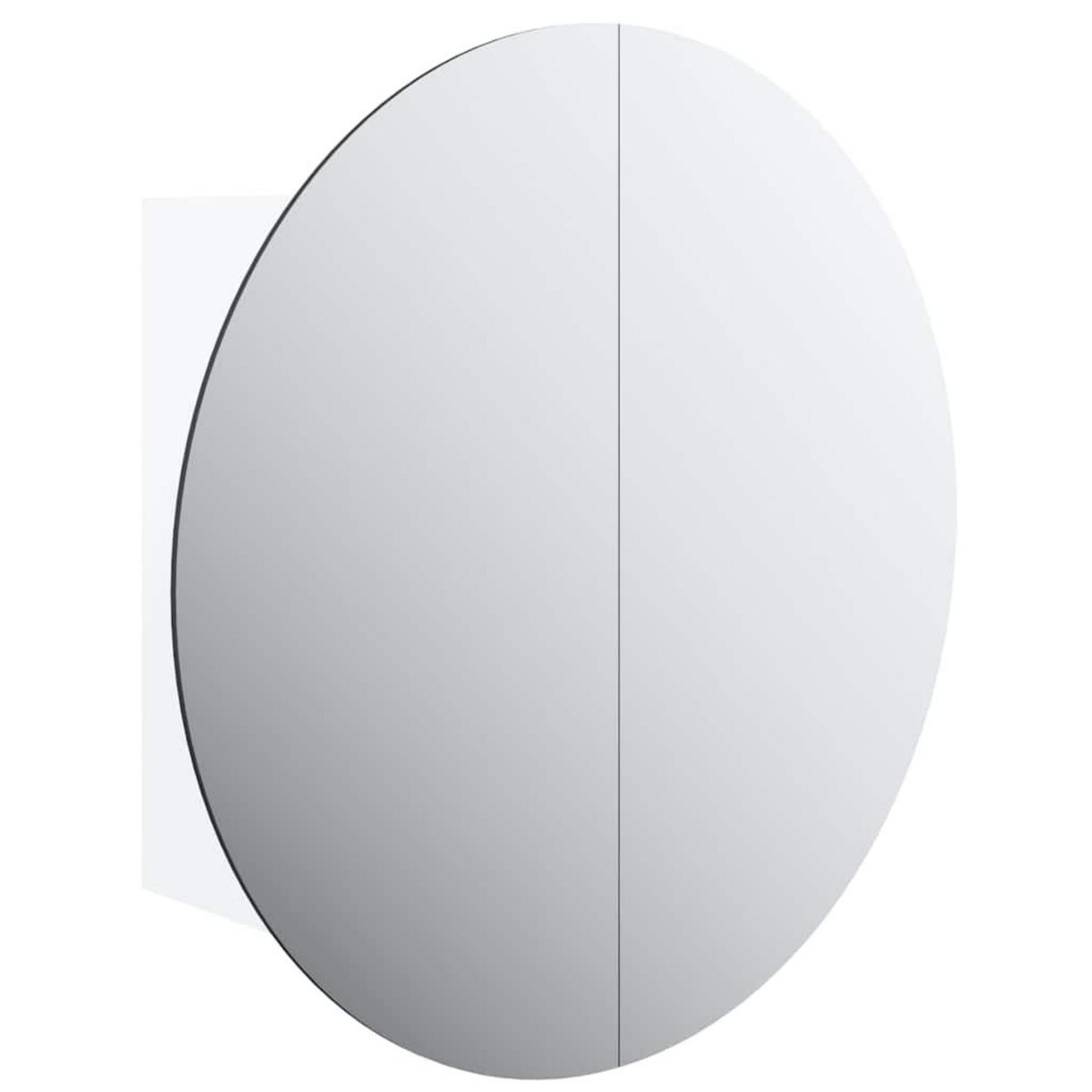 VIDAXL Armoire de salle de bain miroir rond et LED Blanc 40x40x17,5 cm
