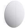 Voir la diapositive 2 : VIDAXL Armoire de salle de bain miroir rond et LED Blanc 40x40x17,5 cm