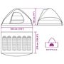 Voir la diapositive 6 : VIDAXL Tente familiale a dome 6 personnes marron impermeable