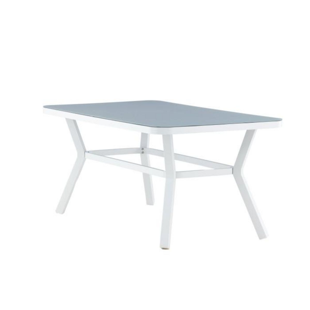 Paris Prix Table de Jardin  Virya  160cm Blanc & Gris
