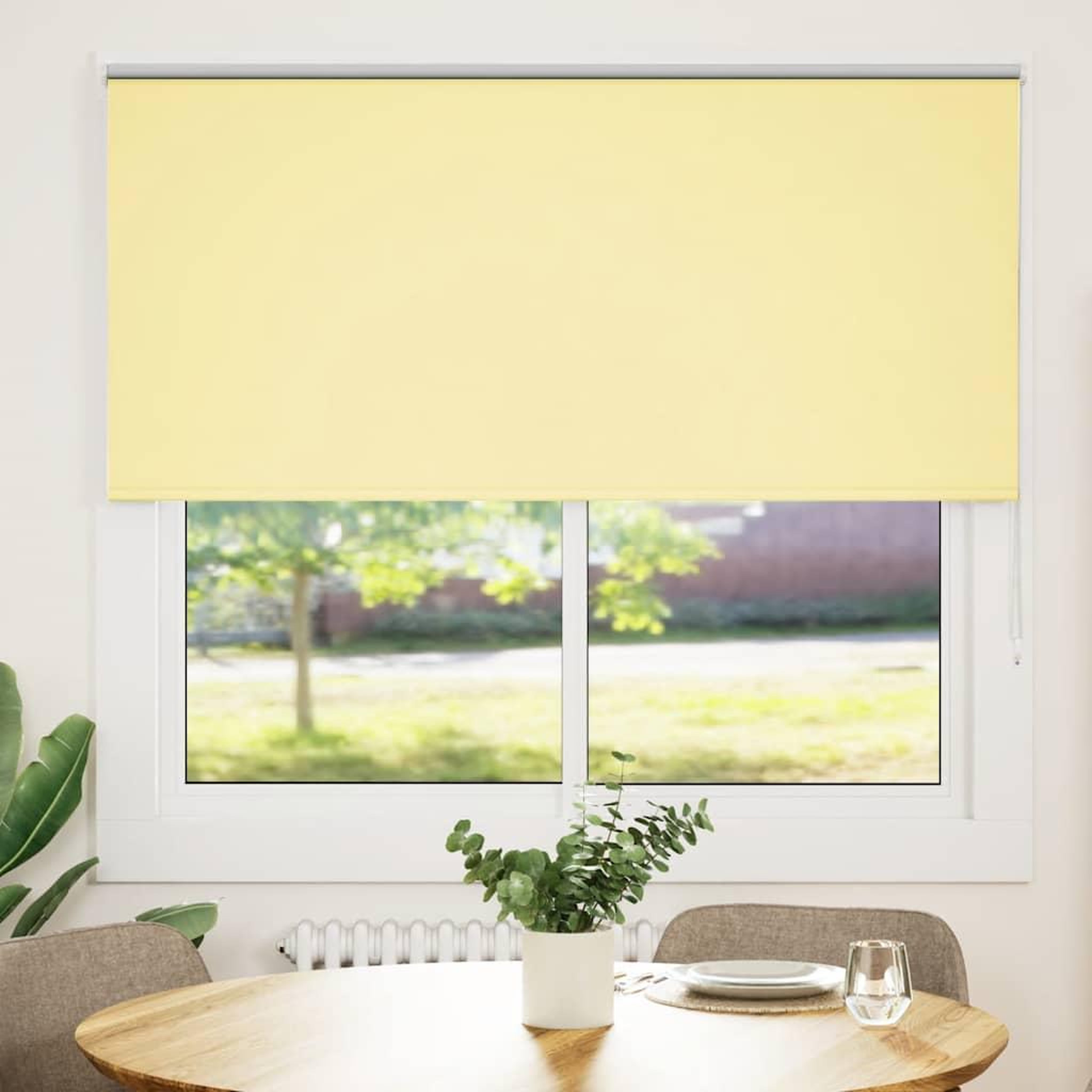 Voir la diapositive 2 : VIDAXL Store enrouleur occultant jaune largeur du tissu 141,6 cm