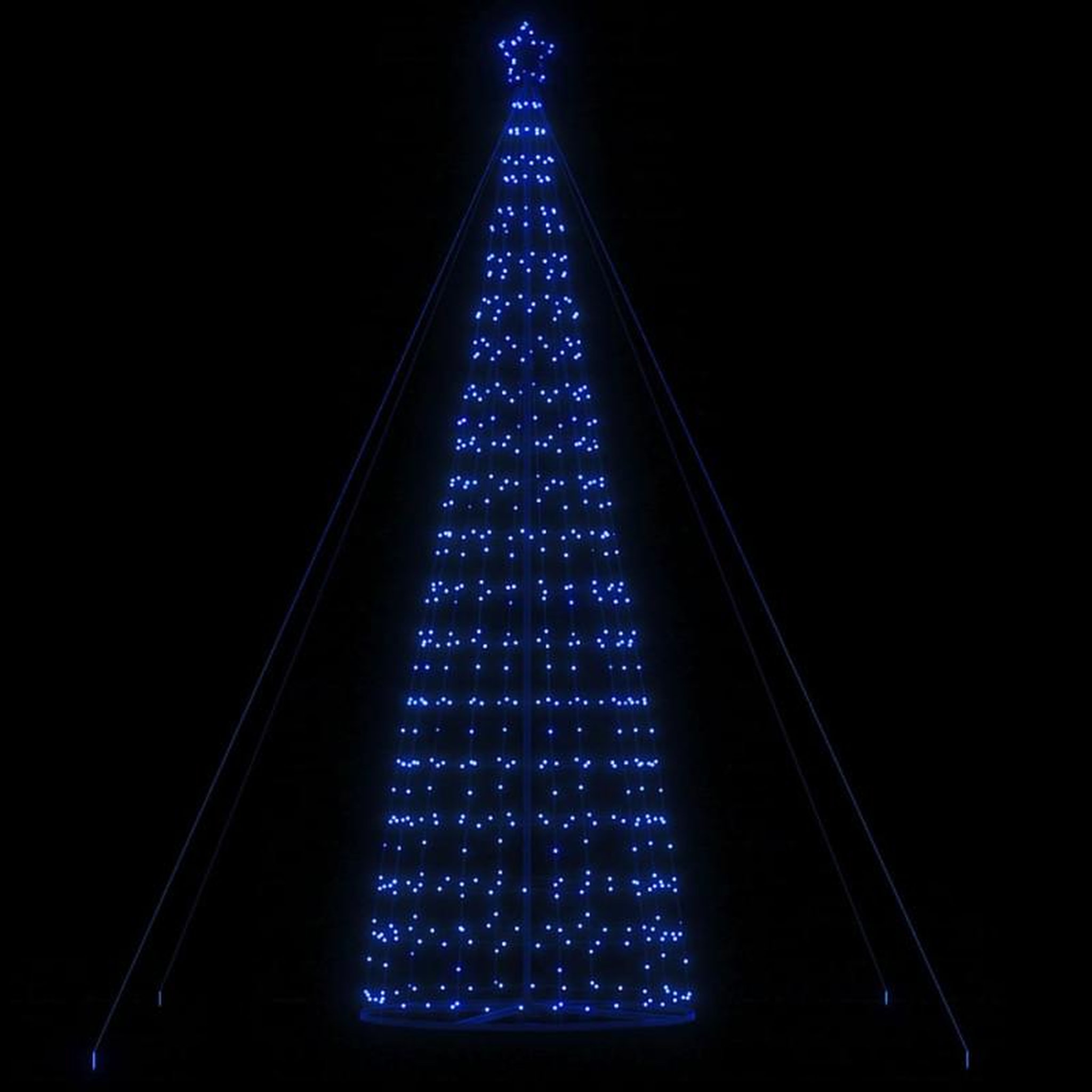 Voir la diapositive 1 : VIDAXL Arbre de Noël lumineux conique 1534 LED bleu 503 cm